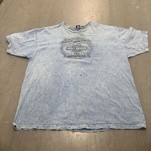 Harley Davidson Maui Blue T-Shirt Men's 3X Graphic Short Sleeve Motorcycle Tee